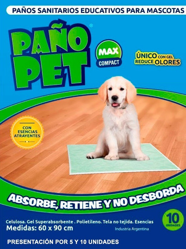 Paño Pet Alfombra Sanitaria Max X 10 Unidades Faunatikos