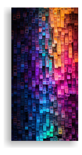 100x50cm Cuadro Abstracto Luminoso Coding Matters Flores