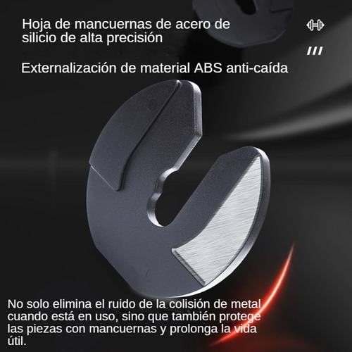 Mancuerna Ajustable Diferentes Pesos 5-25 Lb Color Negro