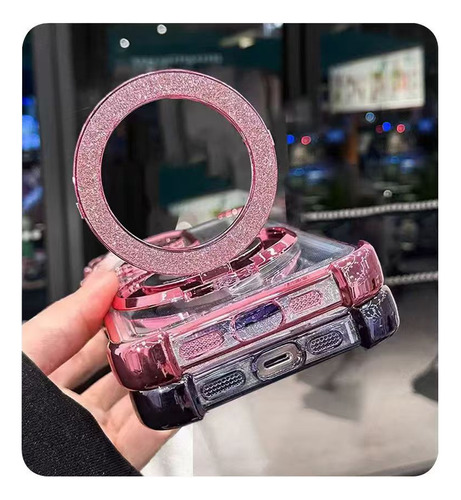 Brillo Funda Para Xiaomi Redmi A5 4g Carcasa,suave Silicona Tpu Con Soporte Anillo Plegable Magnético Cuatro Esquinas Espesar Case