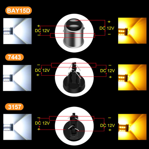 2 Bombillas Led De Doble Color 1157 Bay15d P21/5w 5630 20smd