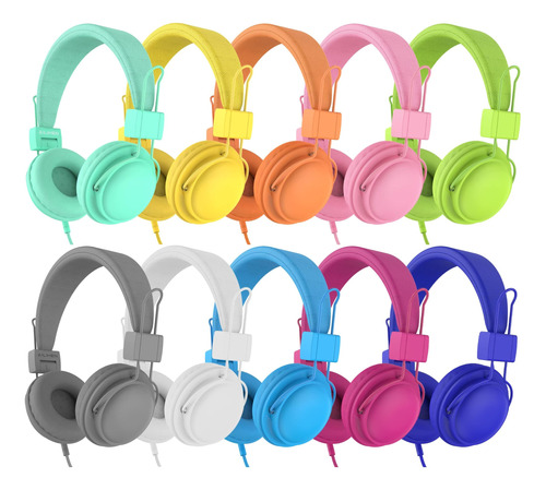 Ailihen Auriculares Para Niños A Granel, Paquete De 10 Para 