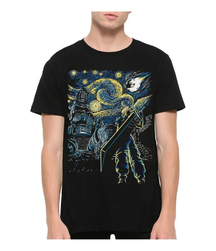 Polera Unisex Final Fantasy Game Noche Algodon Estampado