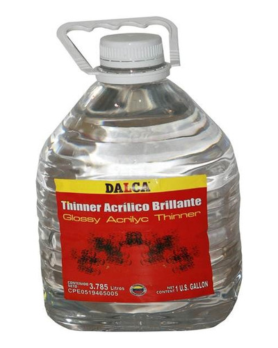 Thinner Acrílico Brillante Dalca Galón 3.785lt Sellado 