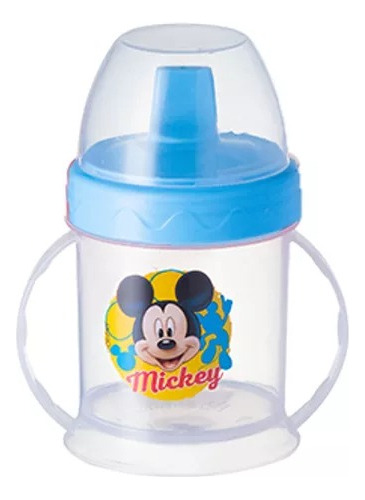 Copo Kids Disney Mickey Mouse Rostinho Azul 220 Ml