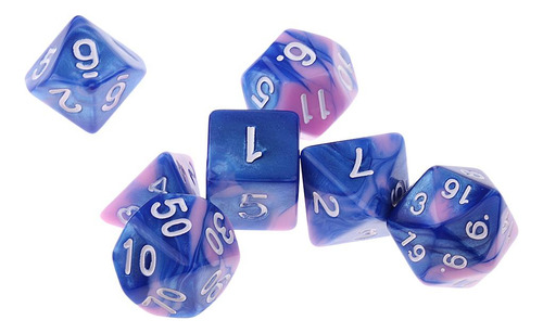 Jogos De Mesa De Dados Poliédricos Rosa Azul