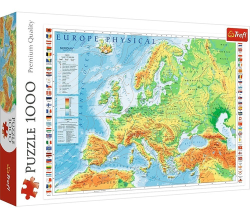 Rompecabezas Puzzle De 1000 Piezas Trefl Mapa Europa 10605