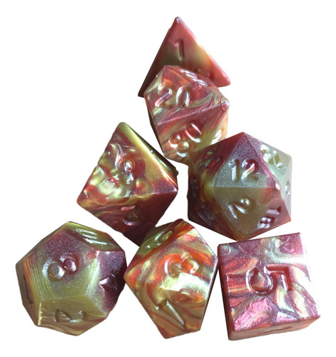 3 Paquete De 2x7 Dados De Doble Cara De Doble Color 3 Piezas