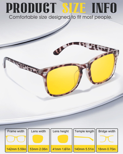 Fimilu Gafas De Visión Nocturna Polarizadas Para Hombres Y M