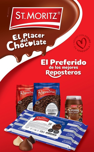 Chocolate St. Moritz Calidad Profesional Para Repostería Bom