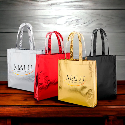 500 Bolsas Metalizadas Personalizada Com Sua Logomarca 20x30