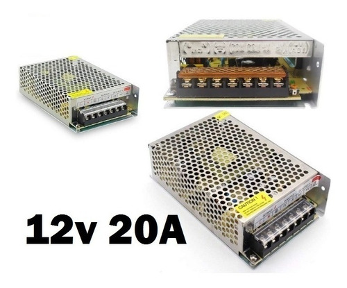 Fuente Poder Transformador 12v 20a 110/220v