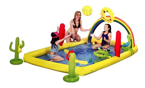 Piscina Inflable Centro Juegos Volleyball Acuático Niños 