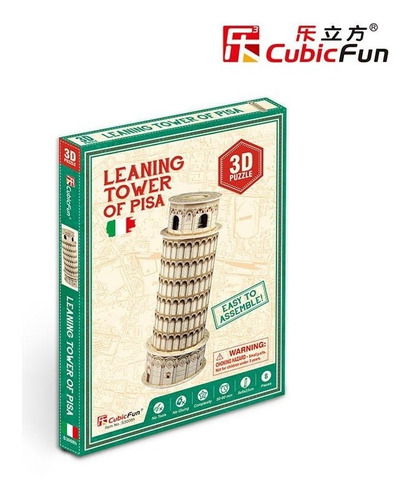 Italia Torre De Pisa Miniatura Armable Puzzle 3d 8 Piezas