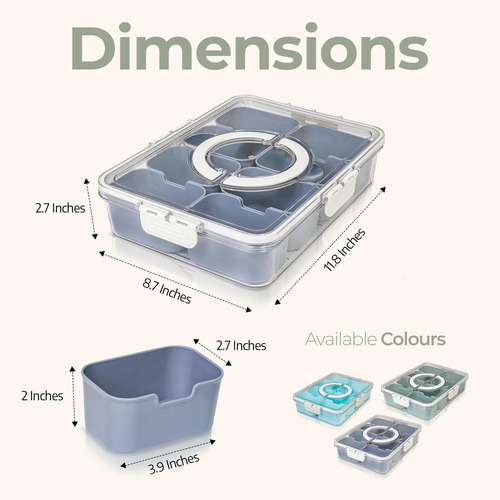Caja Para Aperitivos Mason & Meadow Con 8 Compartimentos, Co