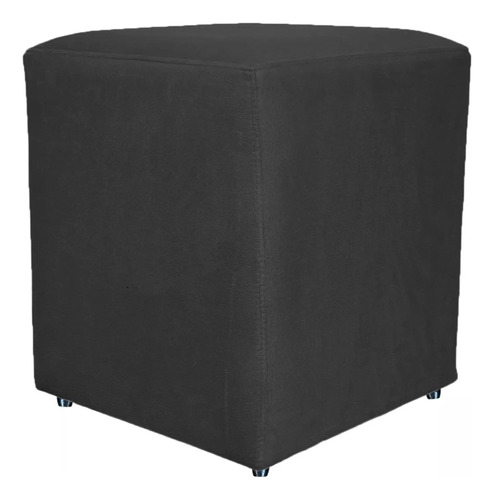 Puff Quadrado Cubo Banqueta Decorativo Utilize - Preto