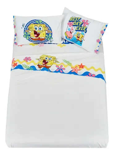 comprar Juego De Sábanas Individuales De 3 Pzs. - Providencia Color Amarillo Diseño de la tela Bob Esponja