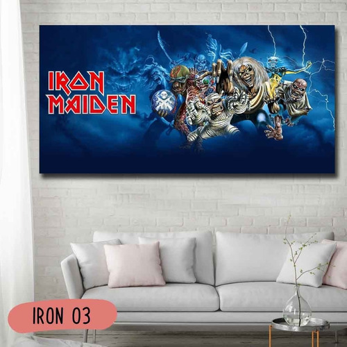 Cuadros De Iron Maiden 120x70 Decorativo Moderno Canvas