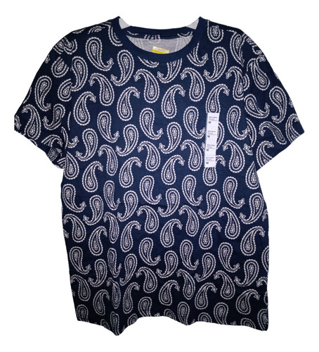 Playera De Hombre Original Use Talla S Azul Marino/blanco