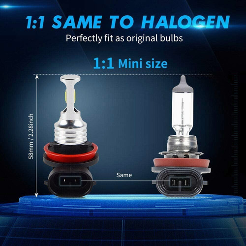 Automotive Faros Led 9005 H7 H6m H4 H11 Xenón Blanco