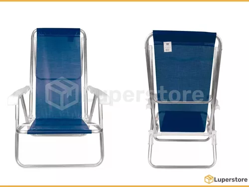 Silla repostera de playa reclinable de aluminio Lounger - RIO - Equipak