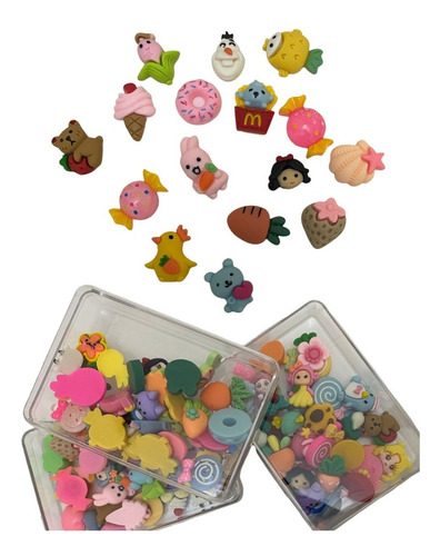 Figuras Kawai Kawaii 30 Piezas En Estuche, Figuras Mix Uñas