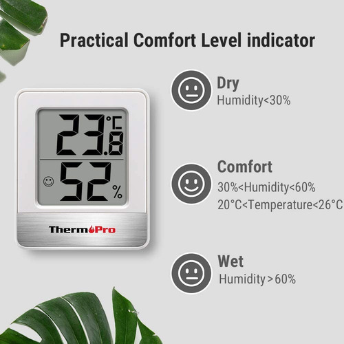 Termómetro Higrómetro Digital Thermopro Tp-49 Cultivo Indoor