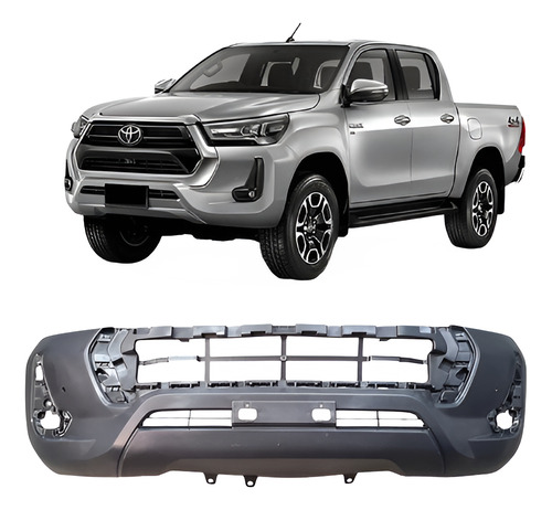 Parachoque Dianteiro Hilux 2021 22 23 2024 Com Furo Sensor