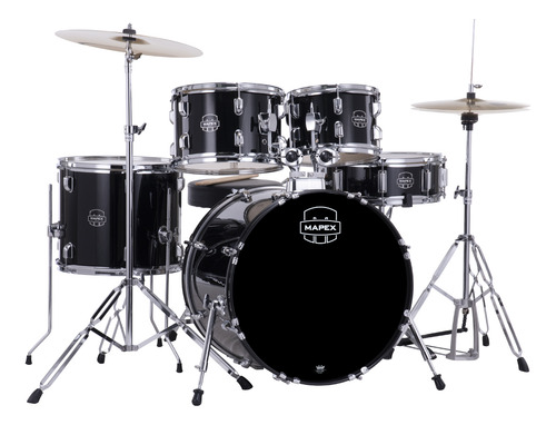 Batería De 5 Pzs Serie Comet Color Dark Black Cm5044ftc-dk-s Color Dark Black