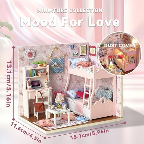Flever Dollhouse Miniature Diy House Kit Habitación Creativa