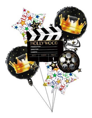 Globo Cine X 5 Und Claqueta Fiesta Director Hollywood