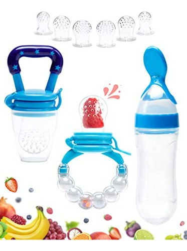 Alimentador Bebé Con Mordedor Frutas Y Cuchara Dispenser