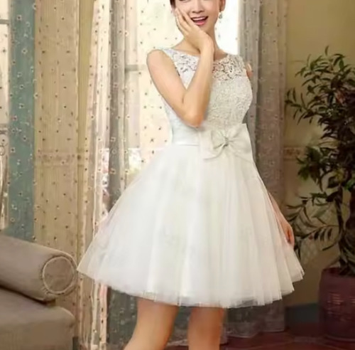 Vestido De Noiva Curto Princesa Com Cinto Champs Two