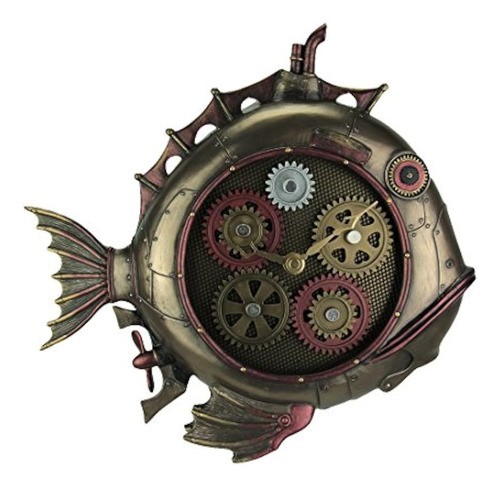 Relojes De Pared De Resina Estilo Steampunk Peces Submarino 