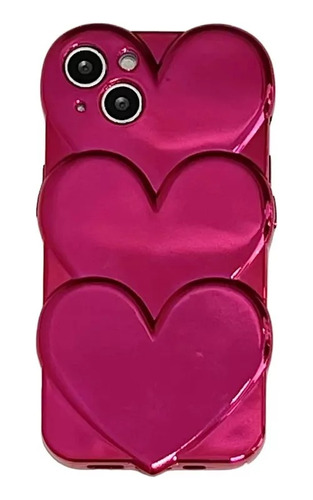 Case Carcasa De Corazones Rojos iPhone 11 12 13 14 Pro Max