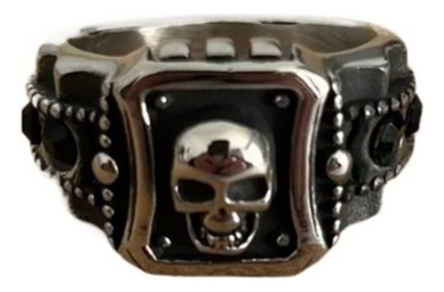 Calidad Anillo Cabeza Calavera Gótico Oscuro Fresco