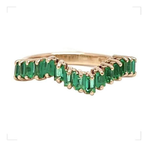 Anillo Crazy Ring En Oro  Rosa Con Esmeraldas Colombianas