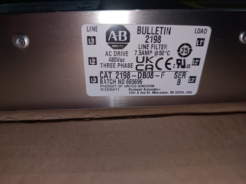 2198-db08-f Line Filter 7.5a Nuevo Raven Automation (Usado)