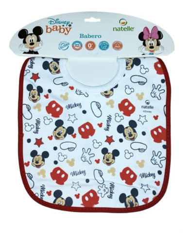 Babero Bebe Algodón Impermeable Piñata Mickey Minnie Disney