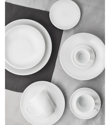 X 12 Plato Playo Gastronómico Schmidt Forte 27 Cm Color Blanco Liso