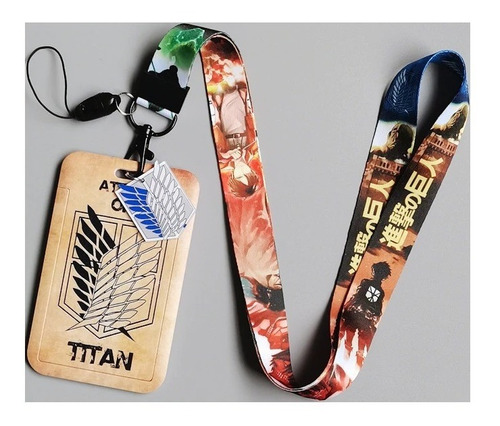 Portacredencial + Lanyard Shingeki No Kyojin Attack On Titan