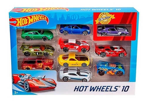 Hot Wheels Pack X10 Coleccion Autos Surtidos - Mattel E.full