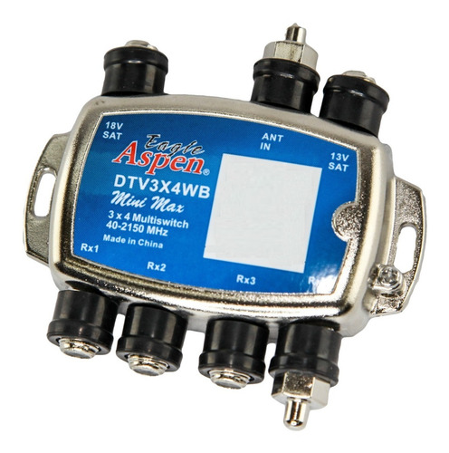 Imagen 1 de 5 de Divisor Splitter 4 Boca Multiswitch Satelite Full Hd X2 Htec