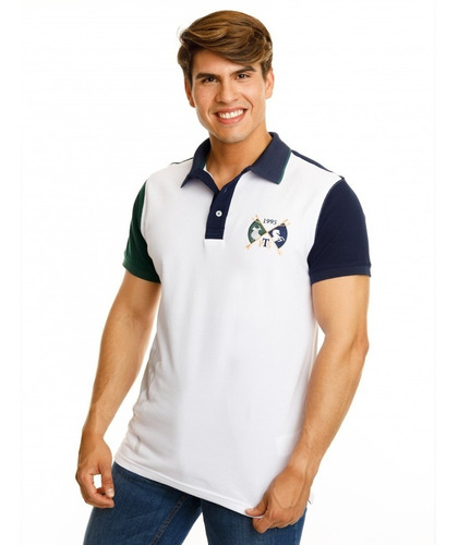 Playera Polo Tricolor Regular Fit - Piel De Toro