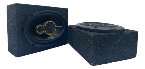 Cajón De Madera Para Bocinas 6x9 Con Conector 2 Piezas
