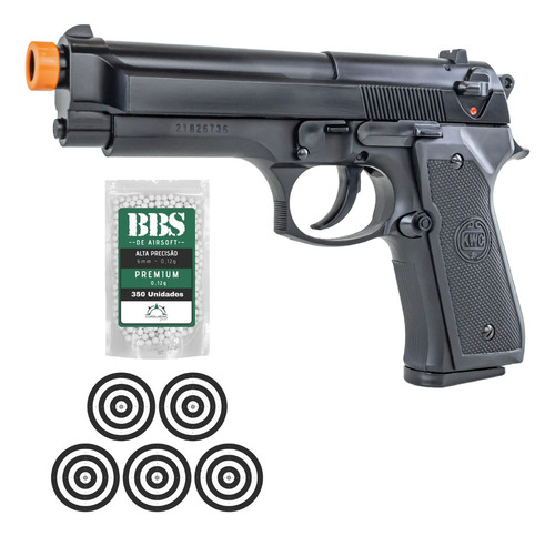 Pistola De Airsoft Spring Kwc M92 Modelo Beretta 92 6mm