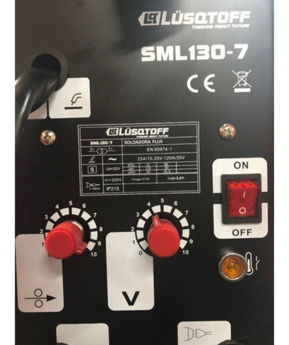 Imagen 4 de 10 de Soldadora Mig Flux Lusqtoff Sml130-7 + Rollo Alambre Flux