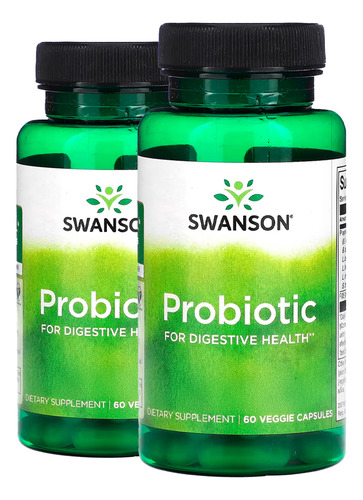 Probiótico 20billion Cfu Swanson 60 Capsulas 2un Sabor Sem Sabor