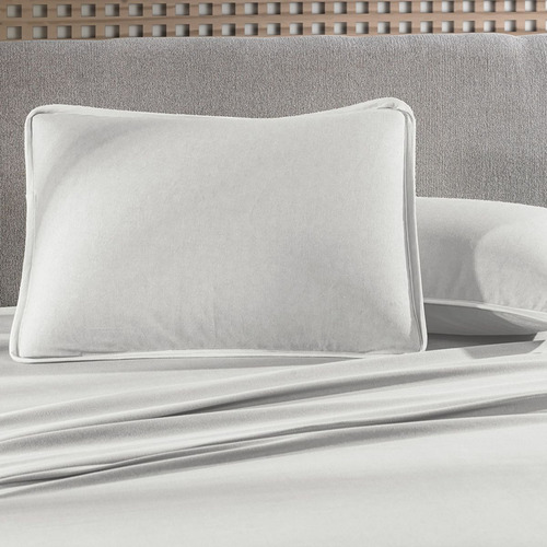 Jogo De Cama King 4 Pçs Altenburg Malha 100% Algodão Macio Cor Branco Desenho Do Tecido Liso