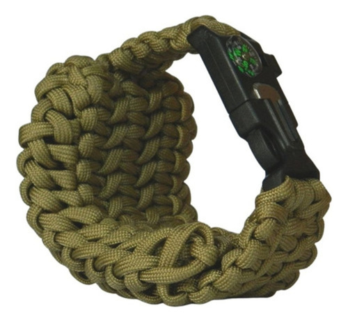 Pulsera Tactica Militar Con Bolsillo Brujula Silbato Sierra